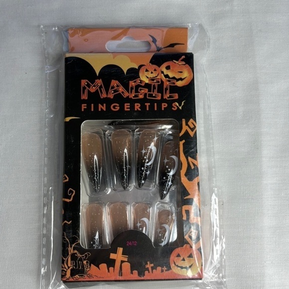 Halloween Nails Set Long‎ Press Fake Nails Tips - Picture 2 of 4